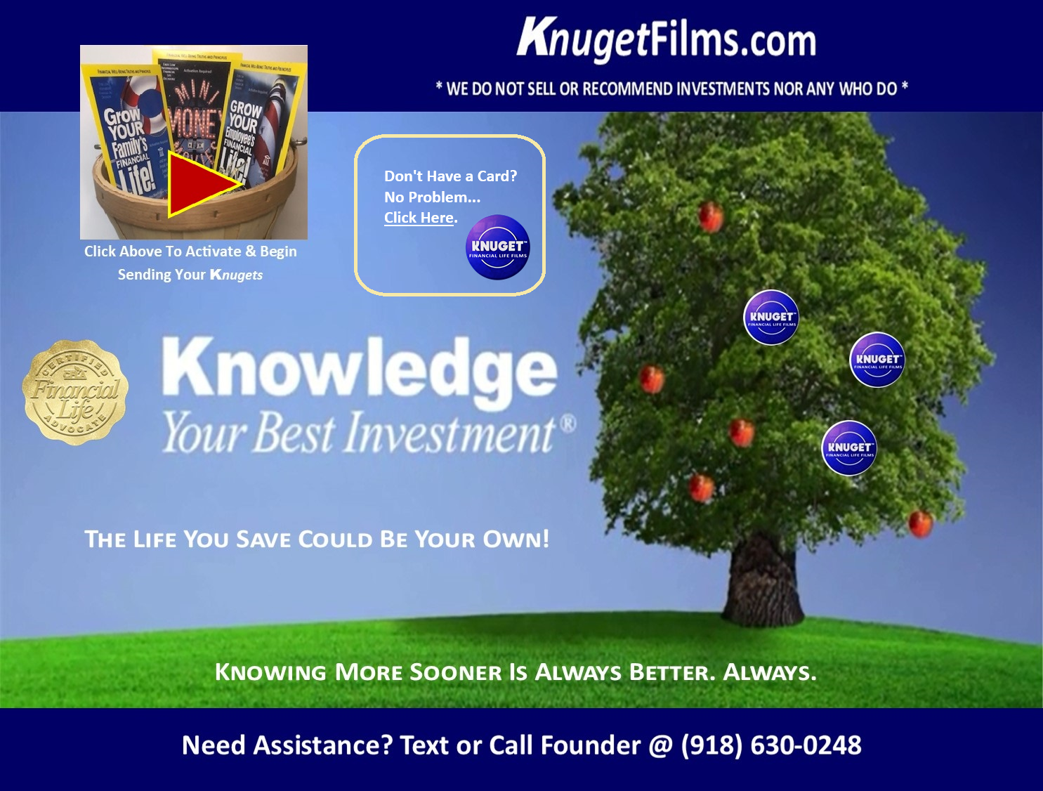 knugefilms landing page image